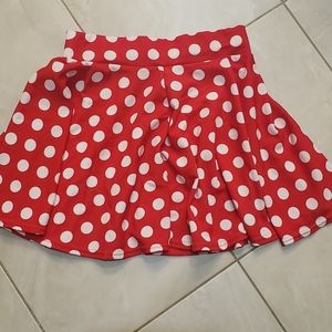 Red/white Polka Dot mini skirt